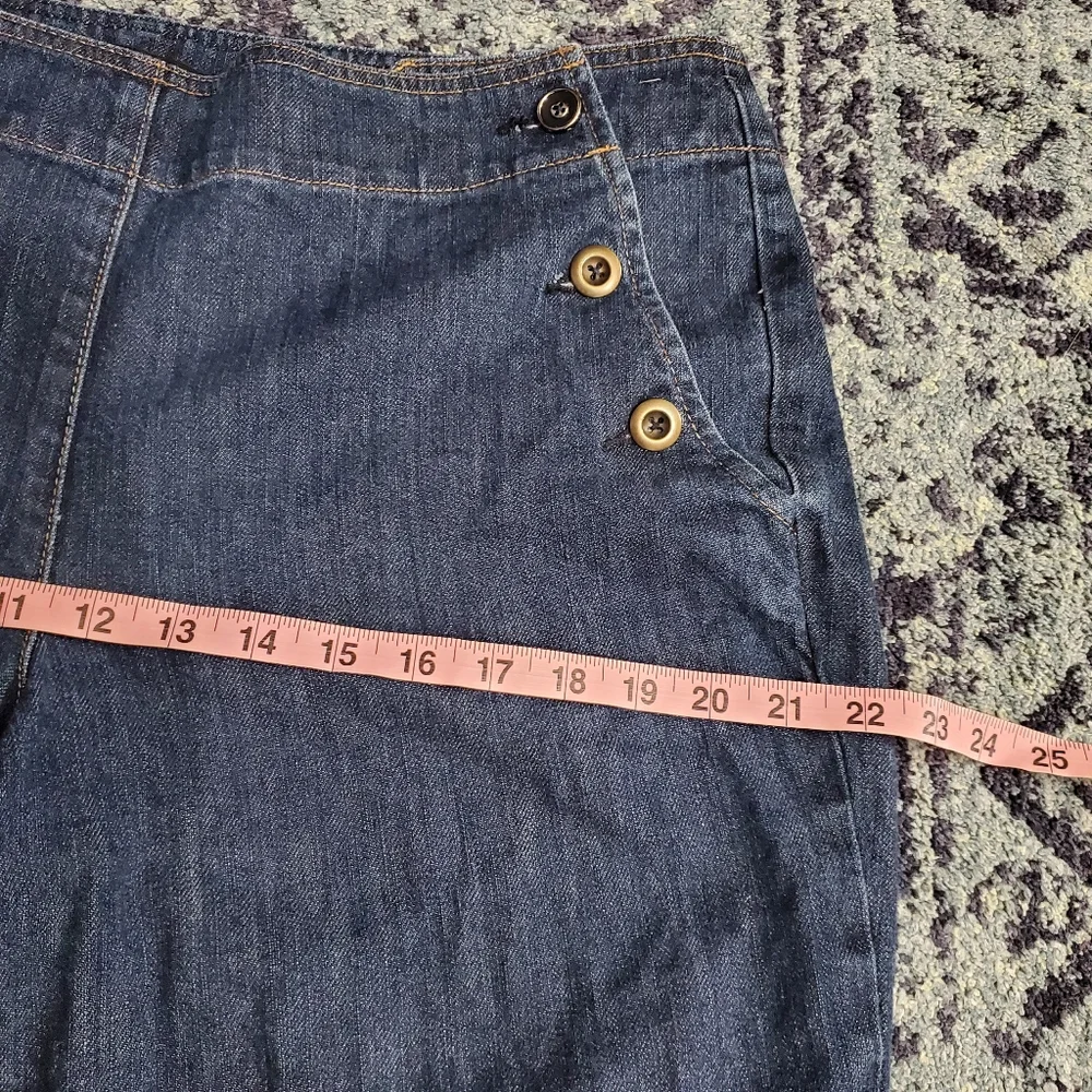New York & Company Wide Leg Blue Jeans - Picture 6 of 9